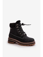 Zateplené dámské boty Big Star OO274A287 Černé Zateplené dámské boty Big Star OO274A287 Černé