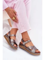 Dámské kožené sandály na platformě Maciejka L7064-35 grafitové Dámské kožené sandály na platformě Maciejka L7064-35 grafitové