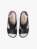 Moderní dámské sandály černé platforma Moderní dámské sandály černé platforma