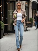 Dámské džíny s vysokým pasem modré FashionStreet UY2948