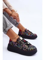 Kožené sportovní boty na platformě Maciejka 06191-39 Multikolor