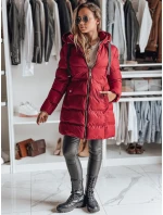 Dámská zimní bunda s kapucí GABRIELLE bordó FashionStreet TY4920 Dámská zimní bunda s kapucí GABRIELLE bordó FashionStreet TY4920