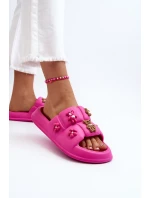 Dámské pěnové pantofle s ozdobami fuchsie Cambrina
