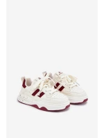 Dětské Tenisky Na Platformě Bežovo-Červené Grellio