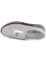 Dámské kožené boty LR61-7092 béžové - S.Barski