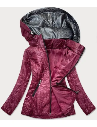 Dámská prošívaná bunda v bordó barvě (BR0121) Dámská prošívaná bunda v bordó barvě (BR0121)