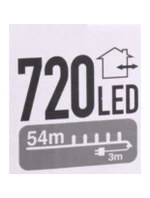 VÁNOČNÍ STROM SVĚTLA ŘETĚZCE 720 VEDL STUDENÁ BÍLÁ