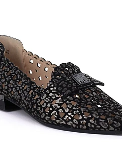 Dámské kožené polobotky černé Cambell 35307