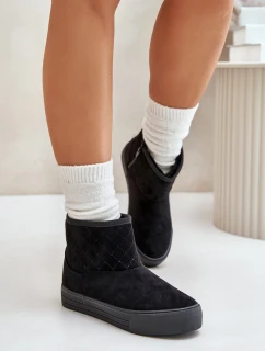 Sněžné boty na zip s kožešinovou podšívkou Big Star OO274A522 černé