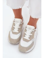 Dámské Kožené Sneakersy Big Star OO274563 Hi-Poly System Bílé