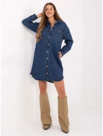 Šaty D80026BI30469M314 tmavě modré