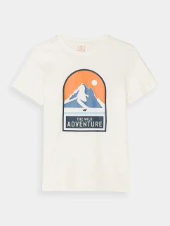 Chlapecké triko z organické bavlny 4F - bílé