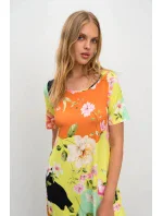 Elegantní dámské šaty 16440 žluté - Vamp Elegantní dámské šaty 16440 žluté - Vamp