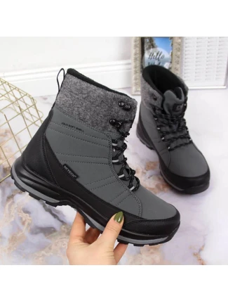 Zimní sněhové boty nepromokavé šedé DK