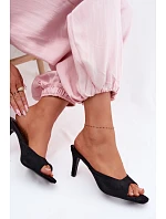 Dámské sandály na tenkém podpatku Černé Revina