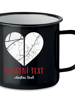 Personalizovaný retro plecháček - Dvě místa, jedno srdce