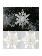 SNĚHOVÁ VLOČKA PŘÍVĚSEK 2KS DESIGN 12 RAMEN