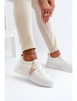 Tenisky Dámské Sportovní Na Platformě S Ozdobou Bílý VINCEZA 13613 Tenisky Dámské Sportovní Na Platformě S Ozdobou Bílý VINCEZA 13613