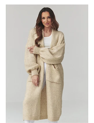 Svetr na zapínání  model 226872 Makadamia