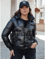 Dámská krátká prošívaná zimní bunda s kapucí FASHWARM černá FashionStreet TY4640