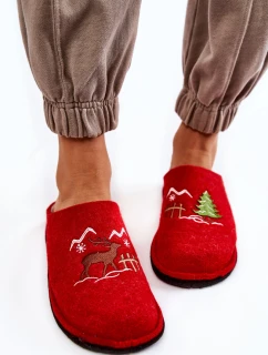 Domácí pantofle Big Star KK276017 Červeno-béžová