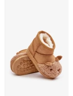 Zateplené Dětské Kotníkové Sněhule Lamy Camel Esandira Zateplené Dětské Kotníkové Sněhule Lamy Camel Esandira