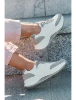 Dámské semišové tenisky na platformě Big Star HI-POLY SYSTEM – béžové