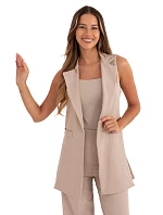 Dámská vesta FL5069.84 béžová - FPrice