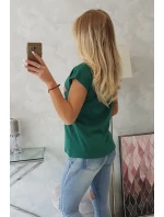 Halenka s potiskem rtů zelená Halenka s potiskem rtů zelená