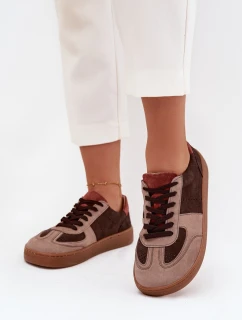 Kožené semišové barefoot tenisky dámské Zazoo N1277 hnědé