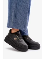 Tenisky Sportovní Boty Dámské Zateplené Na Masivní Podešvi Černé Verissha Tenisky Sportovní Boty Dámské Zateplené Na Masivní Podešvi Černé Verissha