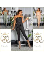 Sexy kombinéza V6603 hnědý - In Stylefashion