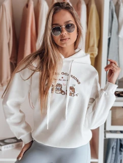 Dámská mikina nadměrné velikosti SPECIAL KITTY bílá FashionStreet BY1512