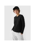 Dámské oversize hladké tričko s dlouhým rukávem 4F 4FWMM00TLONF431-20S