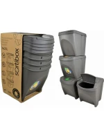 Odpadkové koše 25 l sortibox set4 ks šedý kámen dětské