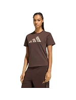 Dámské tričko adidas Animal Graphic, hnědé, KT2676 Dámské tričko adidas Animal Graphic, hnědé, KT2676