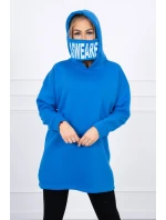 Chrpově modrá mikina s kapucí Chrpově modrá mikina s kapucí