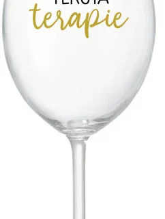 TEKUTÁ TERAPIE - čirá sklenice na víno 350 ml