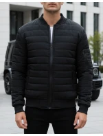 Pánská prošívaná bunda bomber černá TX2213