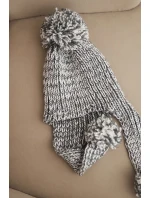 Dámská čepice s ušima Emma K343 grafitová