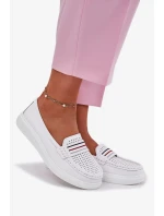 Dámské kožené mokasíny Dovema – bílé