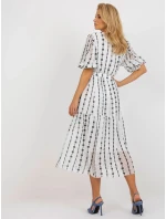 Dámské šaty LK SK 508963 1.38 Bílá s černou - Lakerta Dámské šaty LK SK 508963 1.38 Bílá s černou - Lakerta