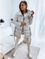 Dámský prošívaný kabát LONDON PREMIUM beige FashionStreet TY3162