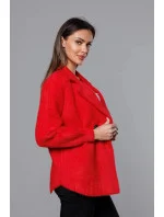 Krátký červený přehoz přes oblečení typu alpaka (CJ65) Krátký červený přehoz přes oblečení typu alpaka (CJ65)