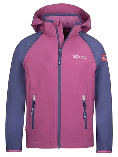 Trollkids Chlapecká/dívčí bunda Rondane Zip Off XT mallow pink/violet blue (819-242)