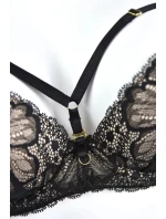 Dámská podprsenka JULIA PUSH 19167 černo/béžová - Mediolano Dámská podprsenka JULIA PUSH 19167 černo/béžová - Mediolano