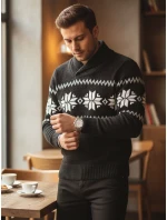 Pánský černý svetr FashionStreet WX2268