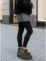 Dámské semišové zelené sněhule FashionStreet ZY1295