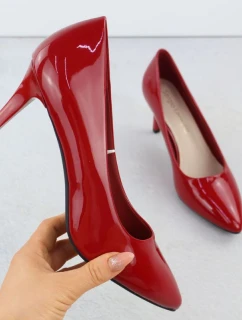 Dámské lodičky na jehlovém podpatku červené Sergio Leone 1336