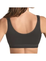 frontline open sportovní podprsenka zapínání vpředu 5523 black - Active